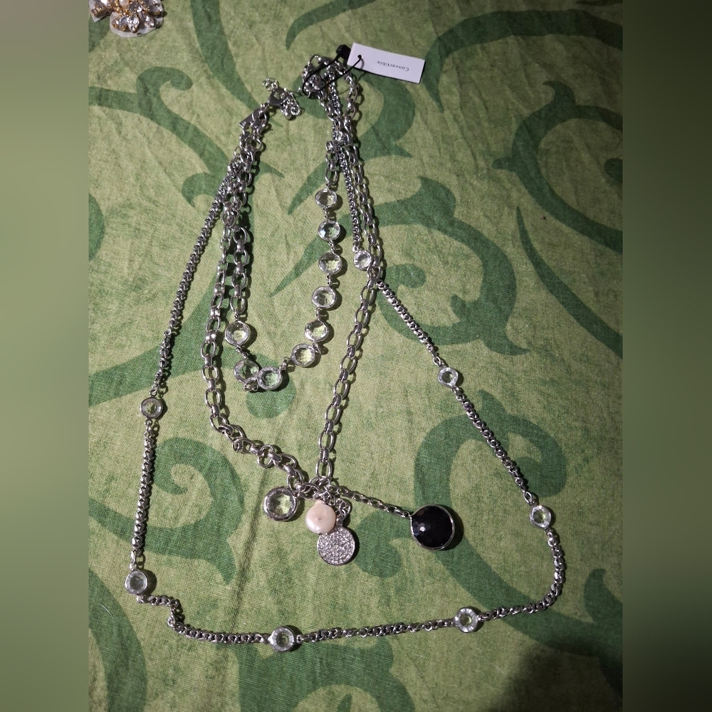 Silver Necklace with Charms